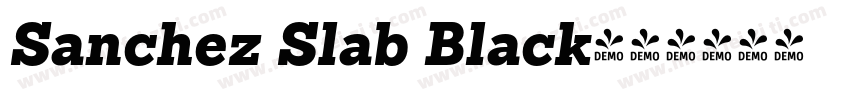 Sanchez Slab Black字体转换